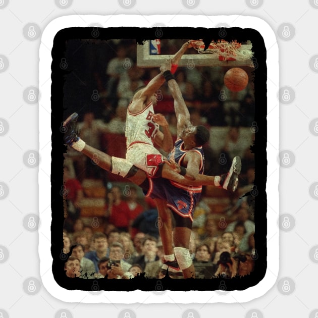 Scottie Pippen vs Patrick Ewing Sticker by Wendyshopart